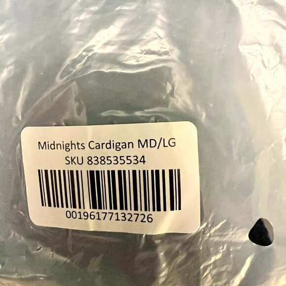Taylor Swift Midnights Cardigan Sweater Medium/Large M/L Navy NEW - Picture 4 of 4